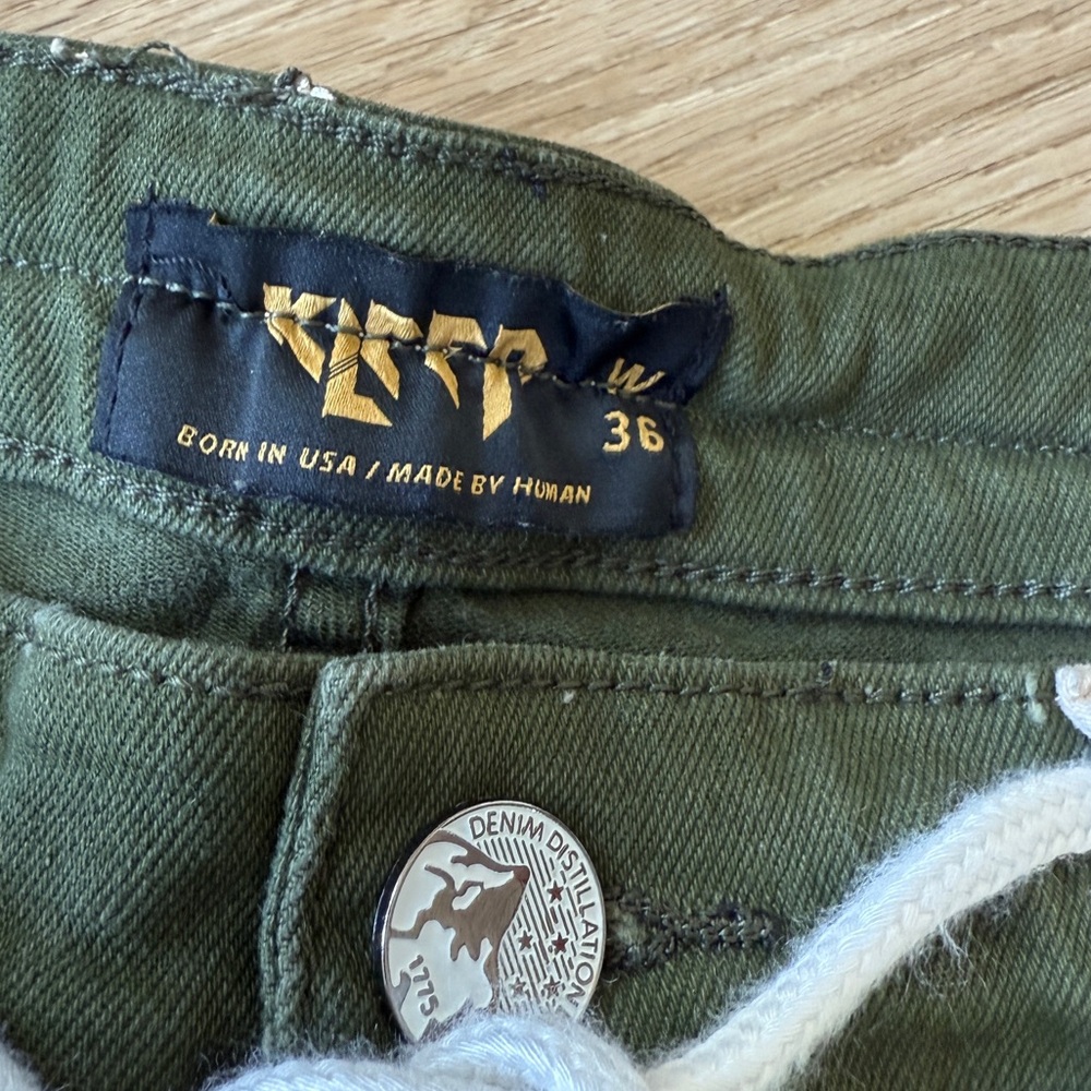 Kleep Chive Washed Skinny Twill Pants 36 - Picture 7 of 10